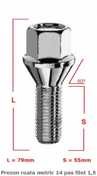 prezon-roata-metric-14-pas-filet-15-55mm