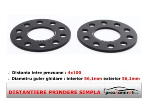 Distantiere Roti 4x100 56,1 – Compatibile Dacia, VW, Opel
