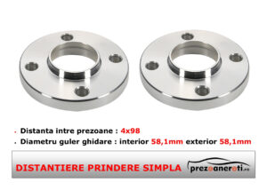 Distantiere roti 4x98 58,1 15 mm – Stabilitate maxima si look sportiv