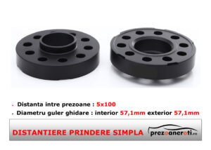 Distantiere roti 5x100 57,1 12mm black-edition