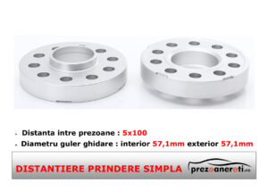 Distantiere roti 5x100 57,1 20mm black-edition