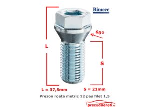 PREZON ROATA METRIC 12 PAS FILET 1,5 21MM CONIC CAP SCURT – COD P121521CSH