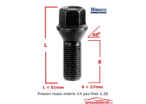 PREZON ROATA METRIC 14 PAS FILET 1,25 27MM CONIC – COD P142527CB