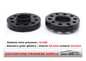DISTANTIERE ROTI 5x108 15MM PRINDERE SIMPLA – COD DS155634B