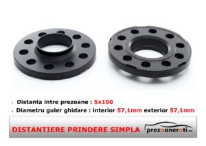 Distantiere roti 5x100 57,1 12,5mm black-edition oem