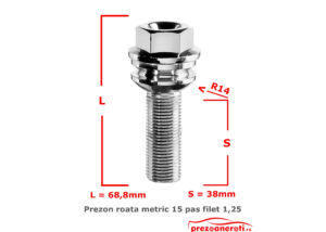 Prezon m15x1,25 38mm filet antiblocant